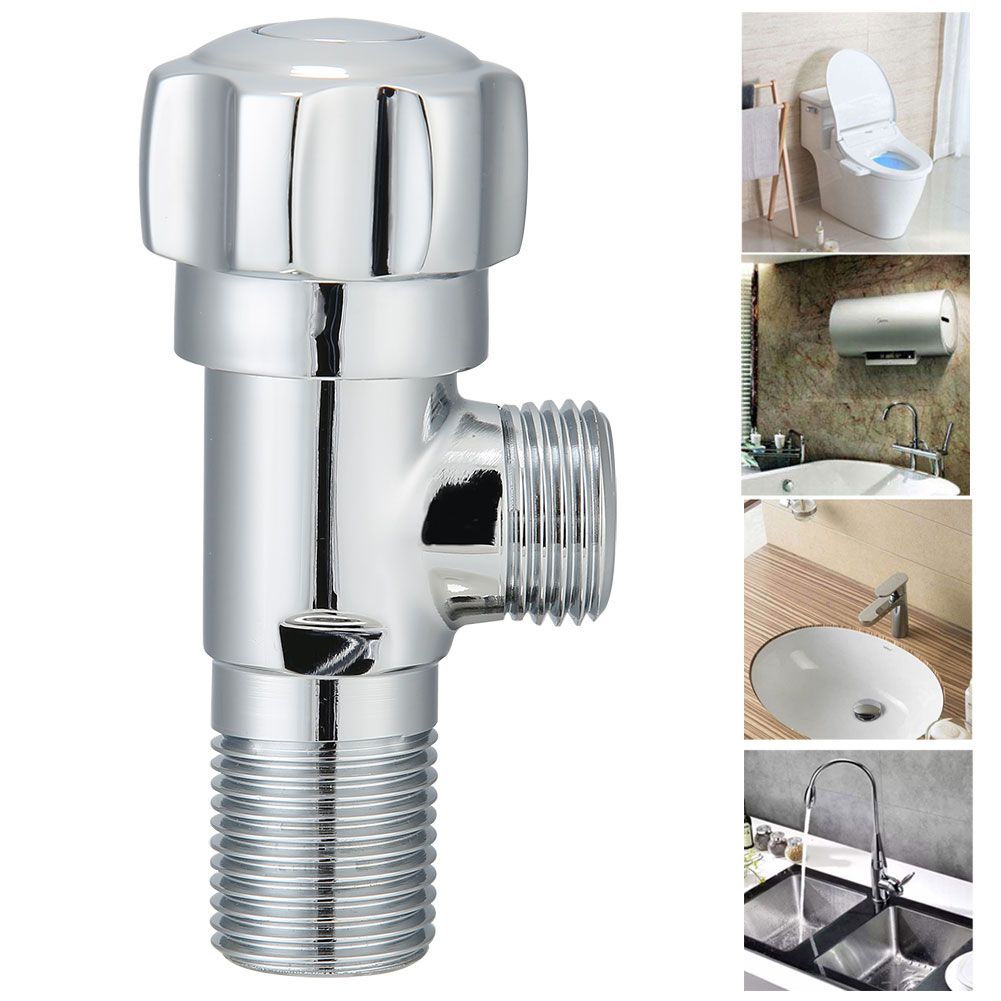 G1/2in Copper Angle Valve Water Stop Valve for Washbasin Kitchen Faucet Water view 7