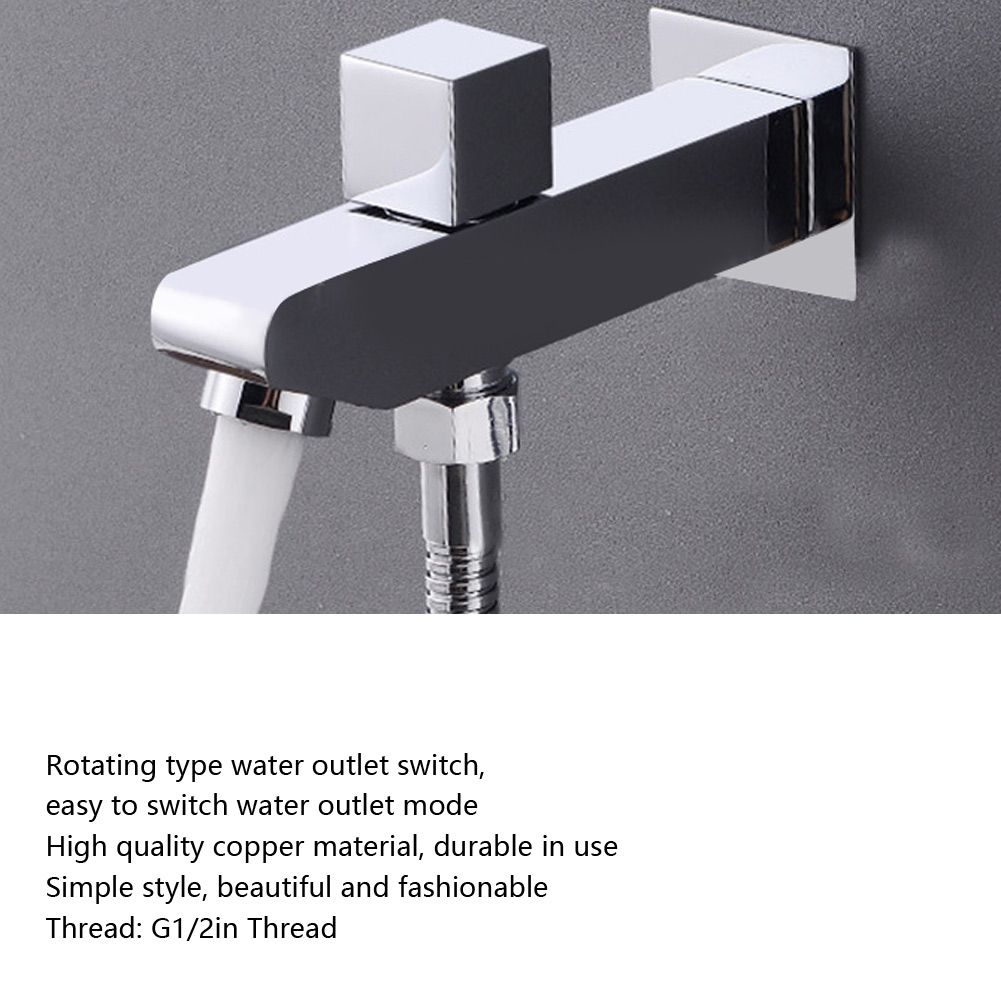 G1/2in Thread Copper Concealed Installation Dual Function Shower Faucet Spout view 10