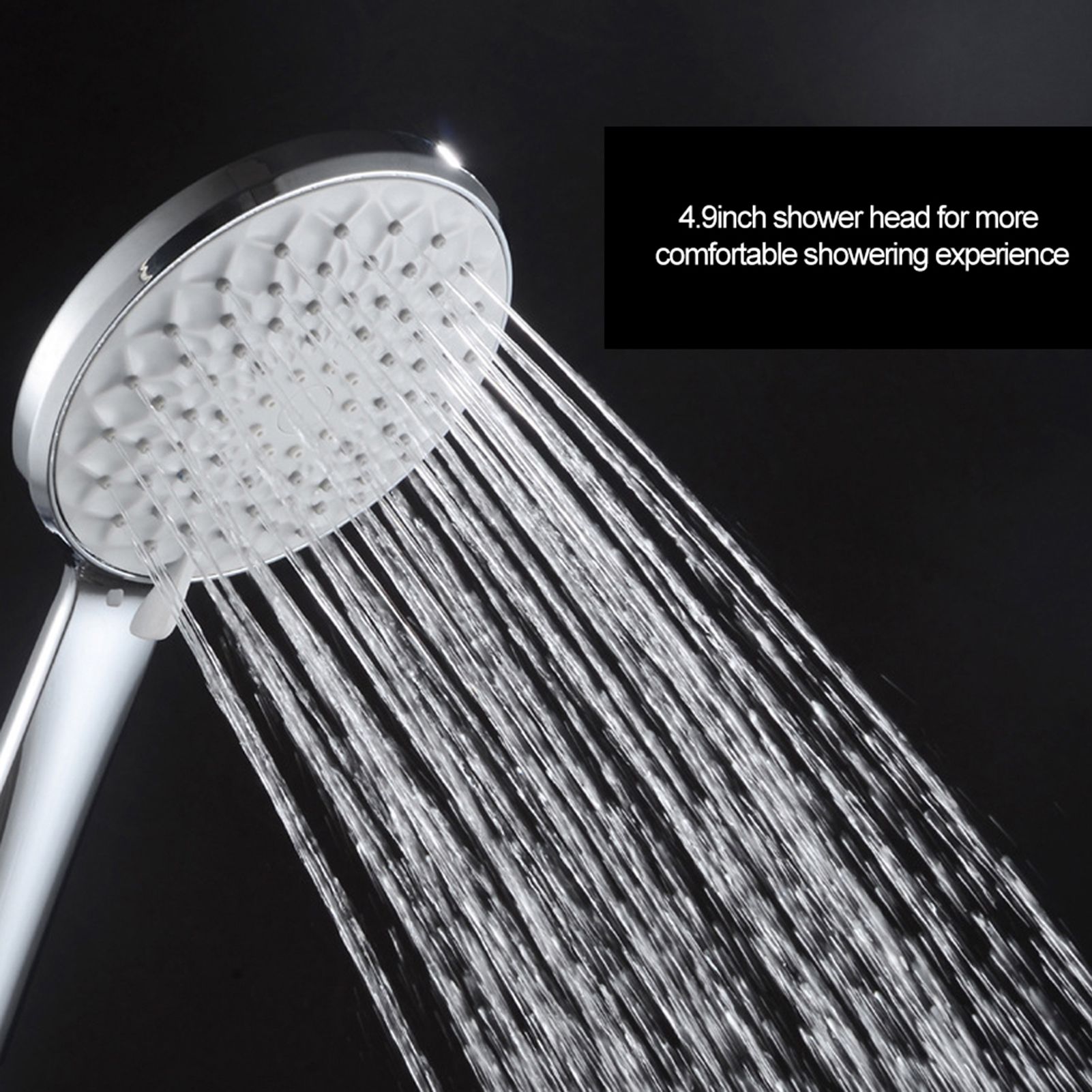 Electroplating 6 Functions Pressurized Shower Head Hand Shower Bathroom view 10