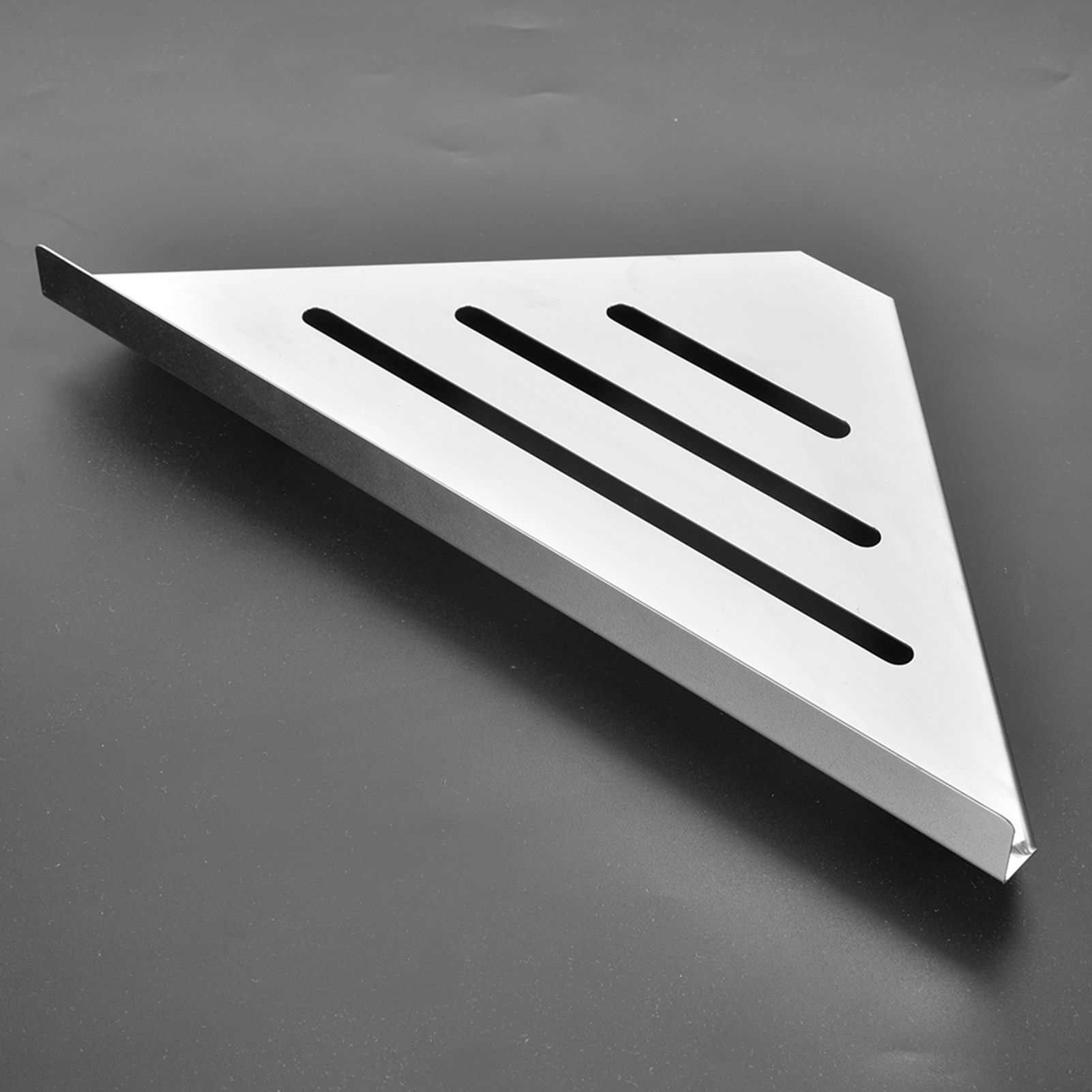 Stainless Steel Triangular Storage Shelf Shower Corner Shelf Rack Organizer view 5