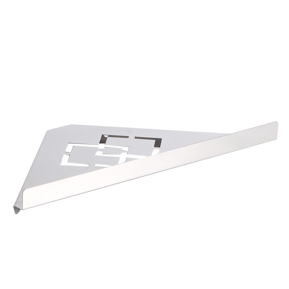 Stainless Steel Triangular Storage Shelf Shower Corner Shelf Rack Organizer view 3