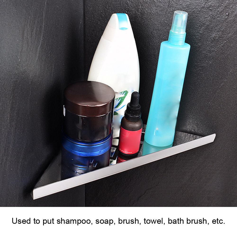 Stainless Steel Triangular Storage Shelf Shower Corner Shelf Rack Organizer view 9