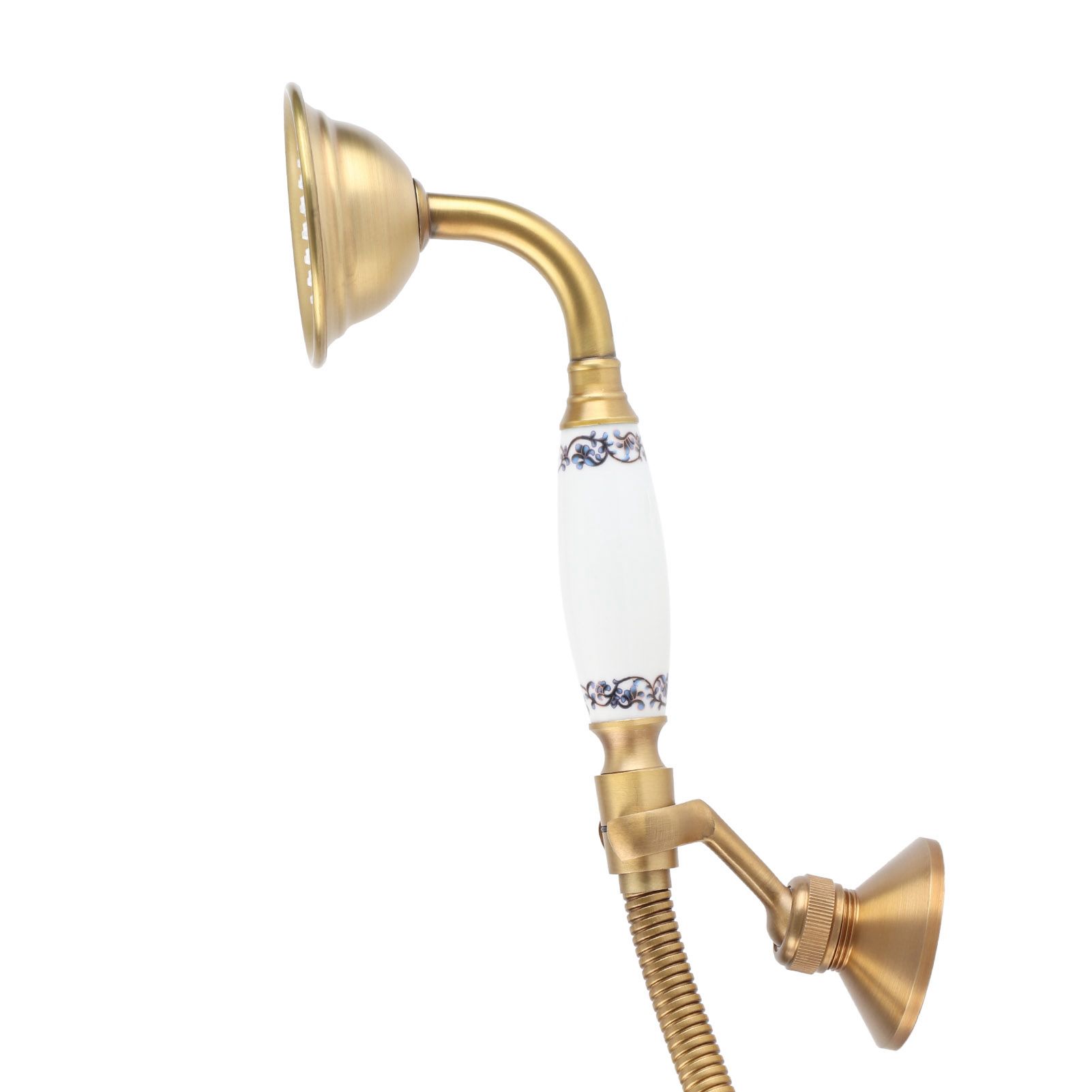 Vintage Style Copper Shower Head Sprayer Hose Kit Concealed Installation view 12