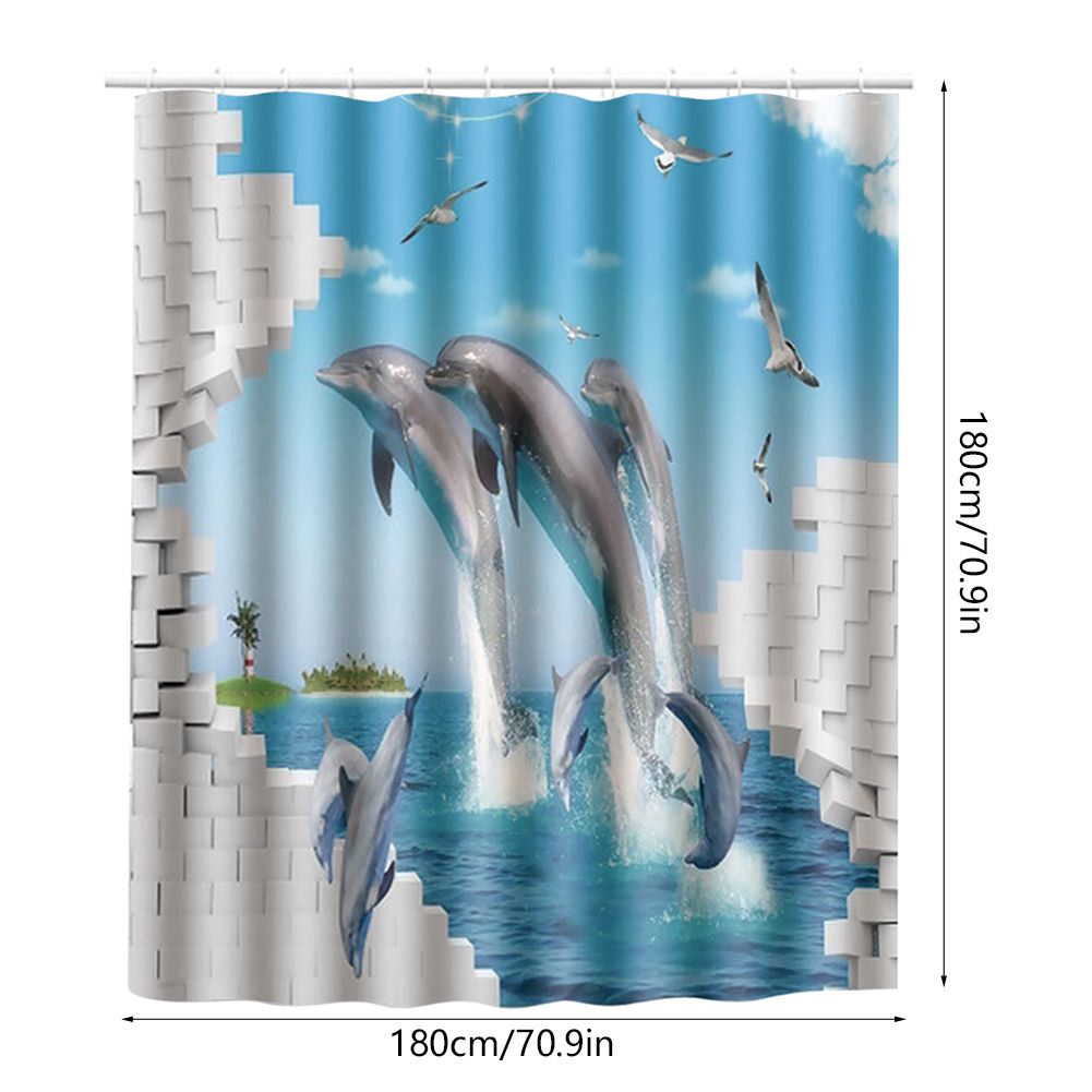 180x180cm Beautiful Print Shower Curtain Polyester Waterproof Bathroom Bath view 7