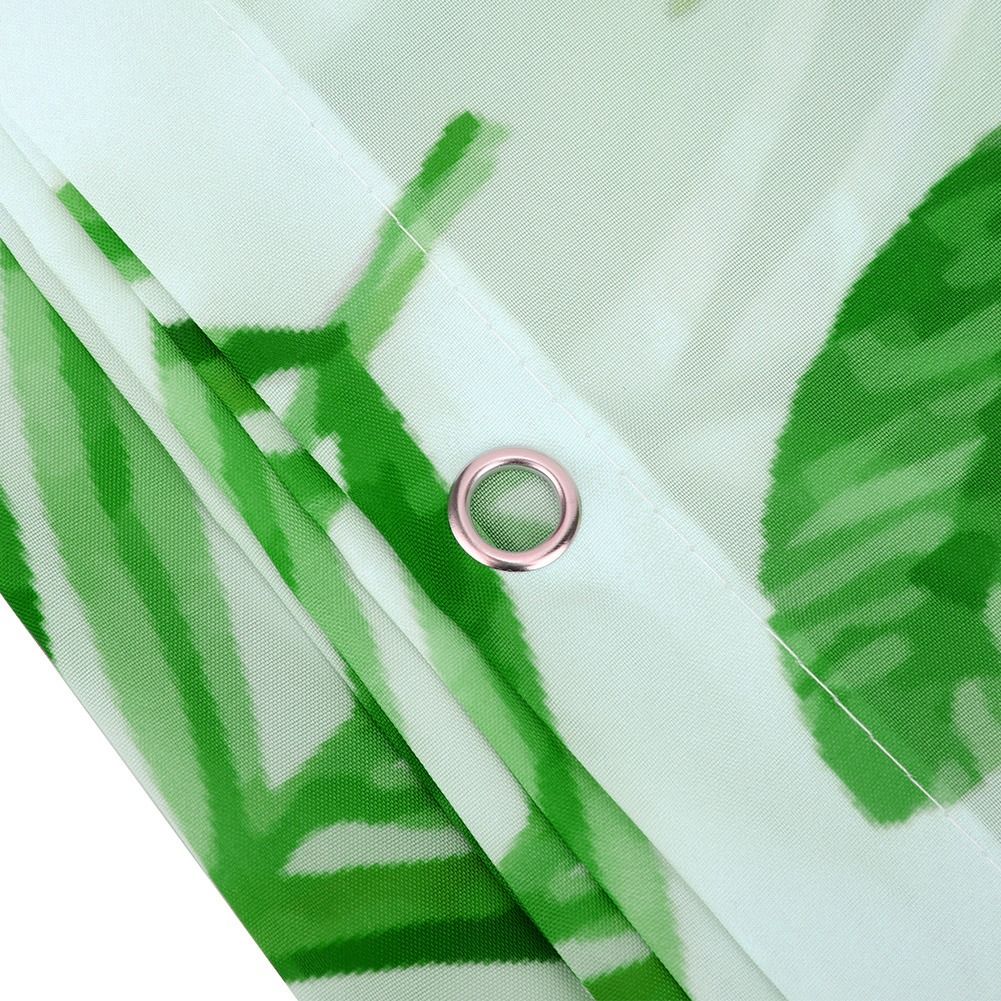 Unique Plant Leaves Pattern Shower Curtain Waterproof Mildew Proof Bathroom view 7