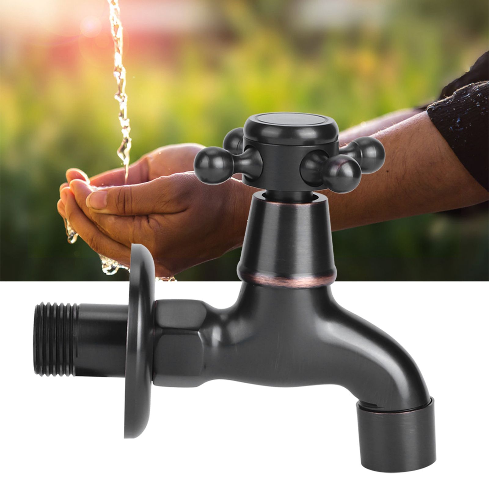 Retro Style Brass Single Handle Single Cold Quick Open Faucet Mop Pool Water view 3