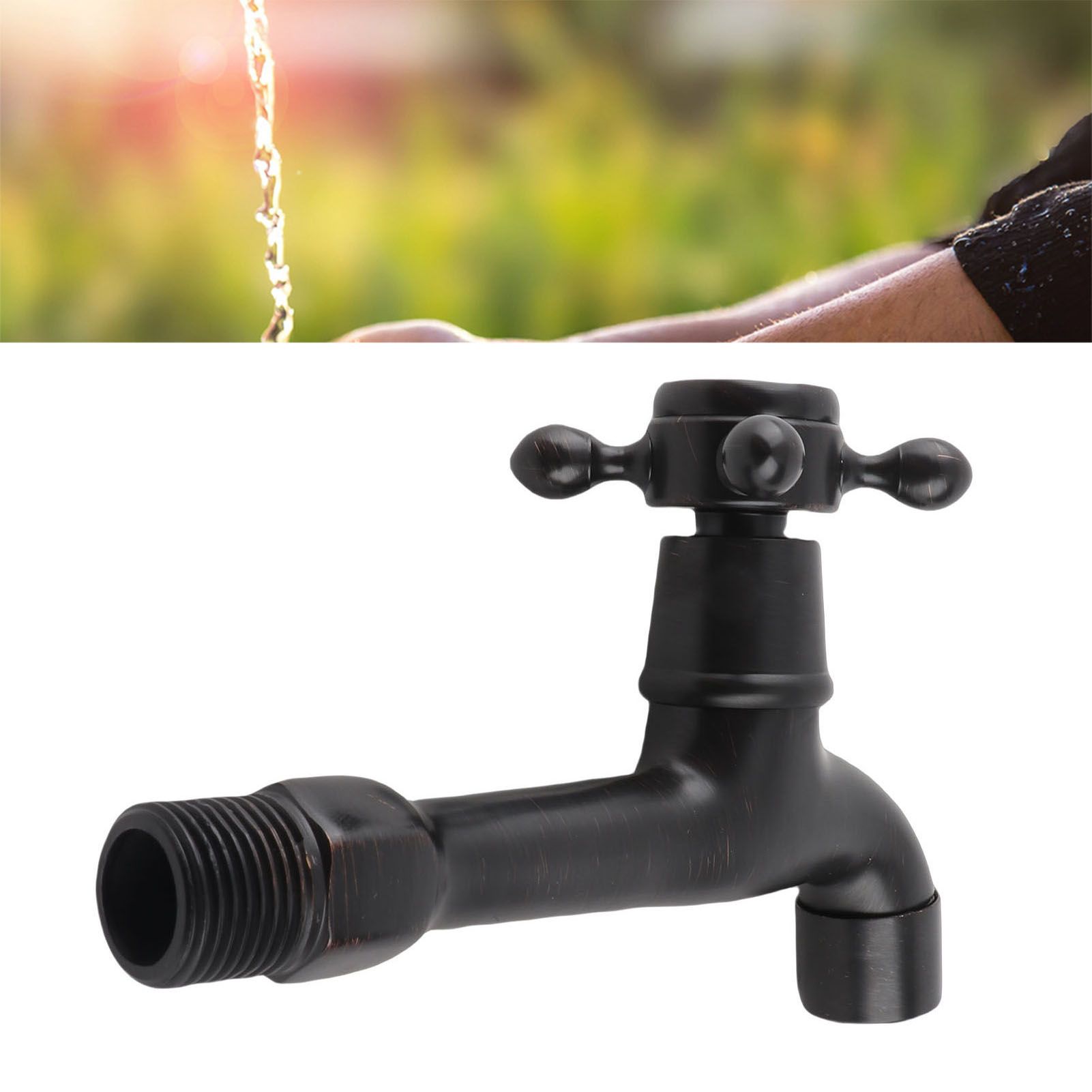 Retro Style Brass Single Handle Single Cold Quick Open Faucet Mop Pool Water view 12