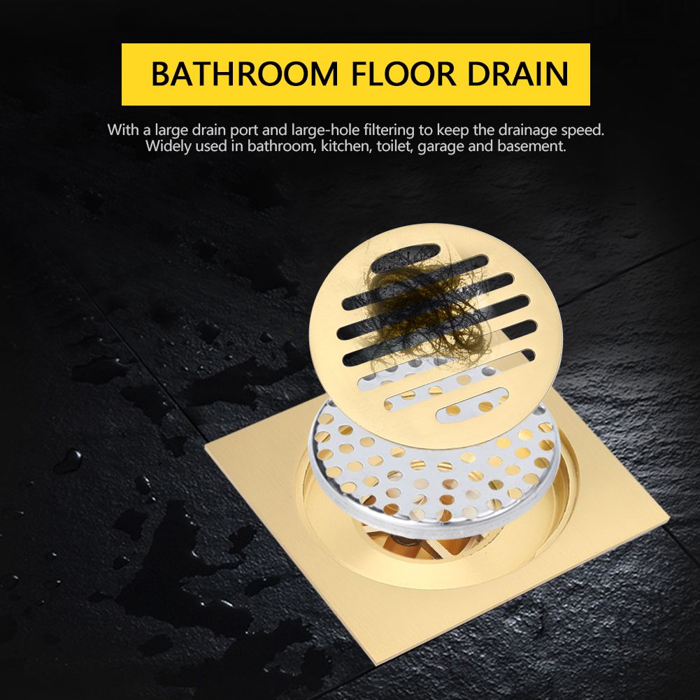 Bathroom Hardware Brass Anti Odor Shower Floor Drain Water Draining Supplies view 9