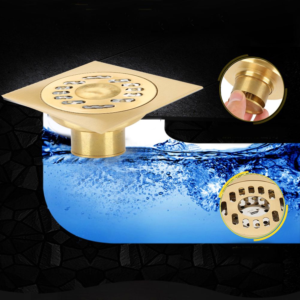 Household Brass Anti Odor Shower Floor Drain Bathroom Floor Drainer Hardware