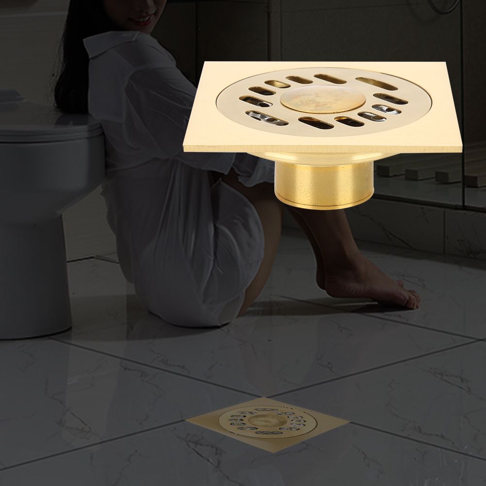 Household Brass Anti Odor Shower Floor Drain Bathroom Floor Drainer Hardware view 4