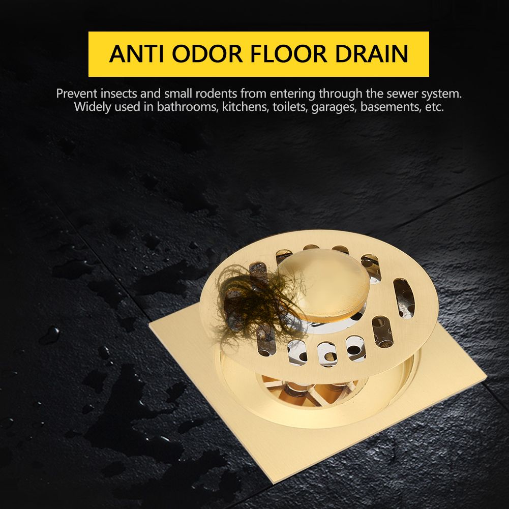 Household Brass Anti Odor Shower Floor Drain Bathroom Floor Drainer Hardware view 10