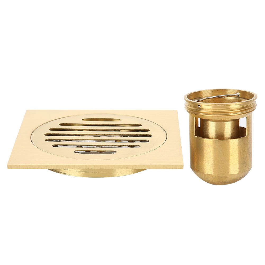 Household Brass Anti Odor Shower Floor Drain Bathroom Water Drainer Hardware view 2