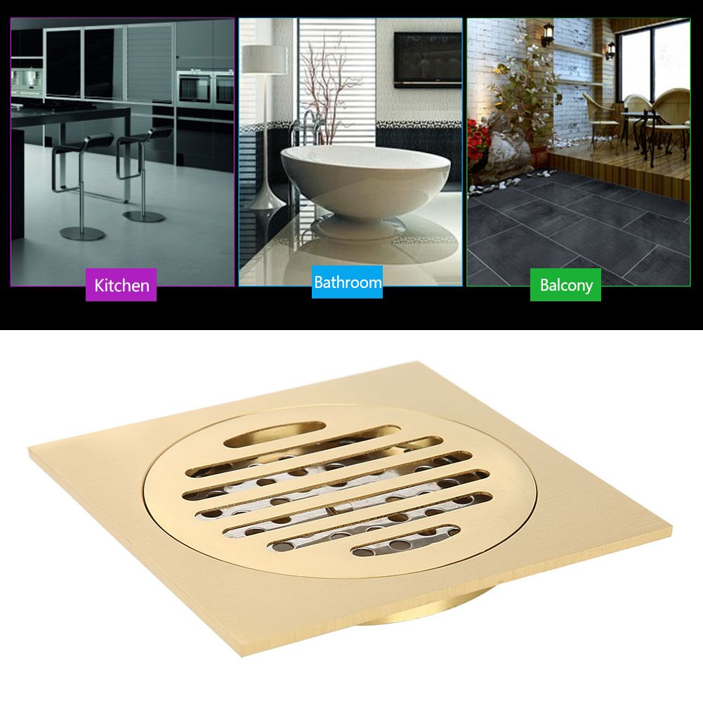 Household Brass Anti Odor Shower Floor Drain Bathroom Water Drainer Hardware view 9