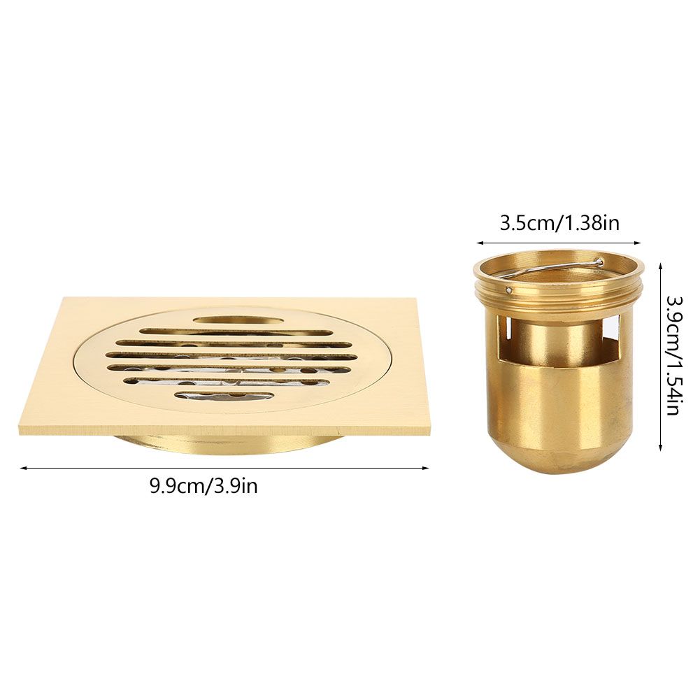 Household Brass Anti Odor Shower Floor Drain Bathroom Water Drainer Hardware view 11
