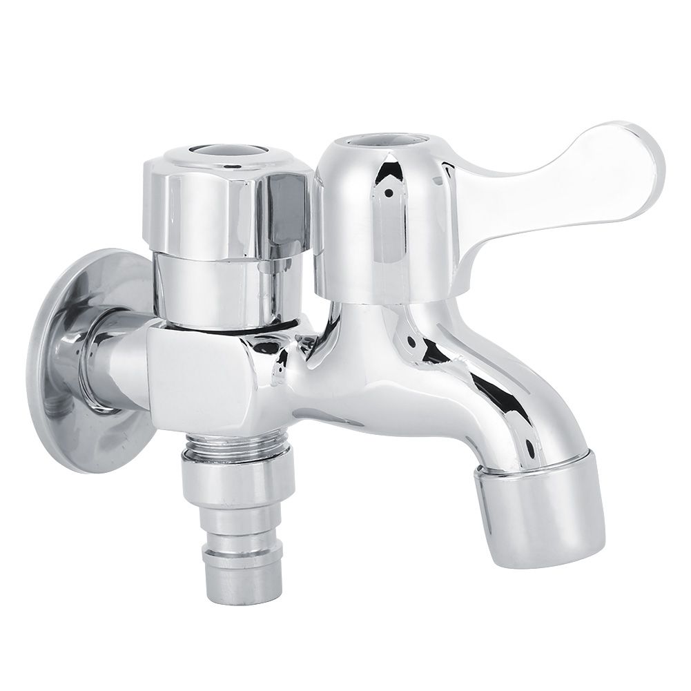 G1/2in Copper Electroplating Washing Machine Faucet Dual Use Water Tap for view 5