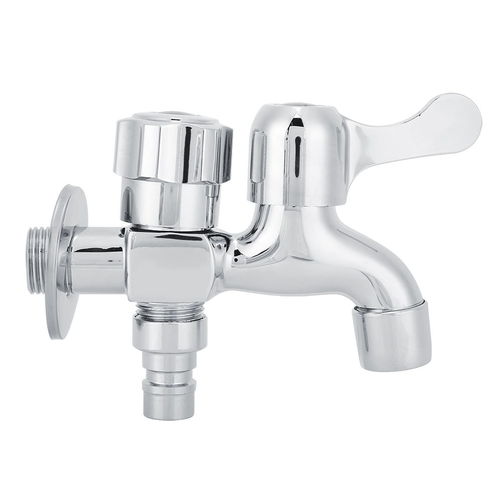 G1/2in Copper Electroplating Washing Machine Faucet Dual Use Water Tap for view 6