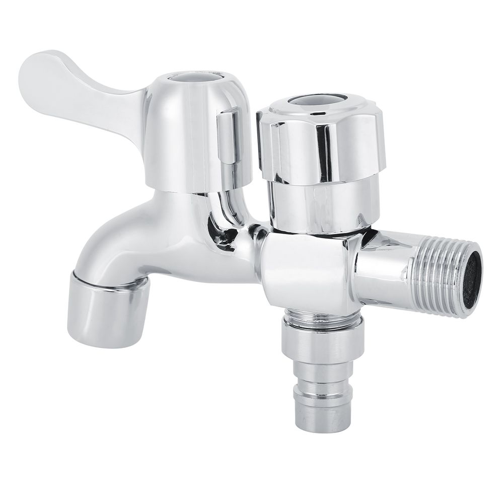 G1/2in Copper Electroplating Washing Machine Faucet Dual Use Water Tap for view 8