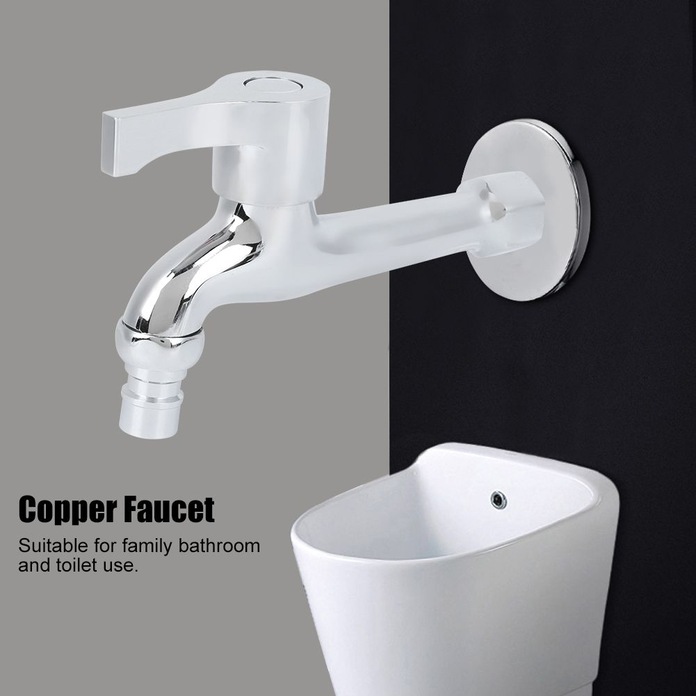 G1/2in Copper Electroplating Single Cold Faucet Washing Machine Faucet Tap for view 8