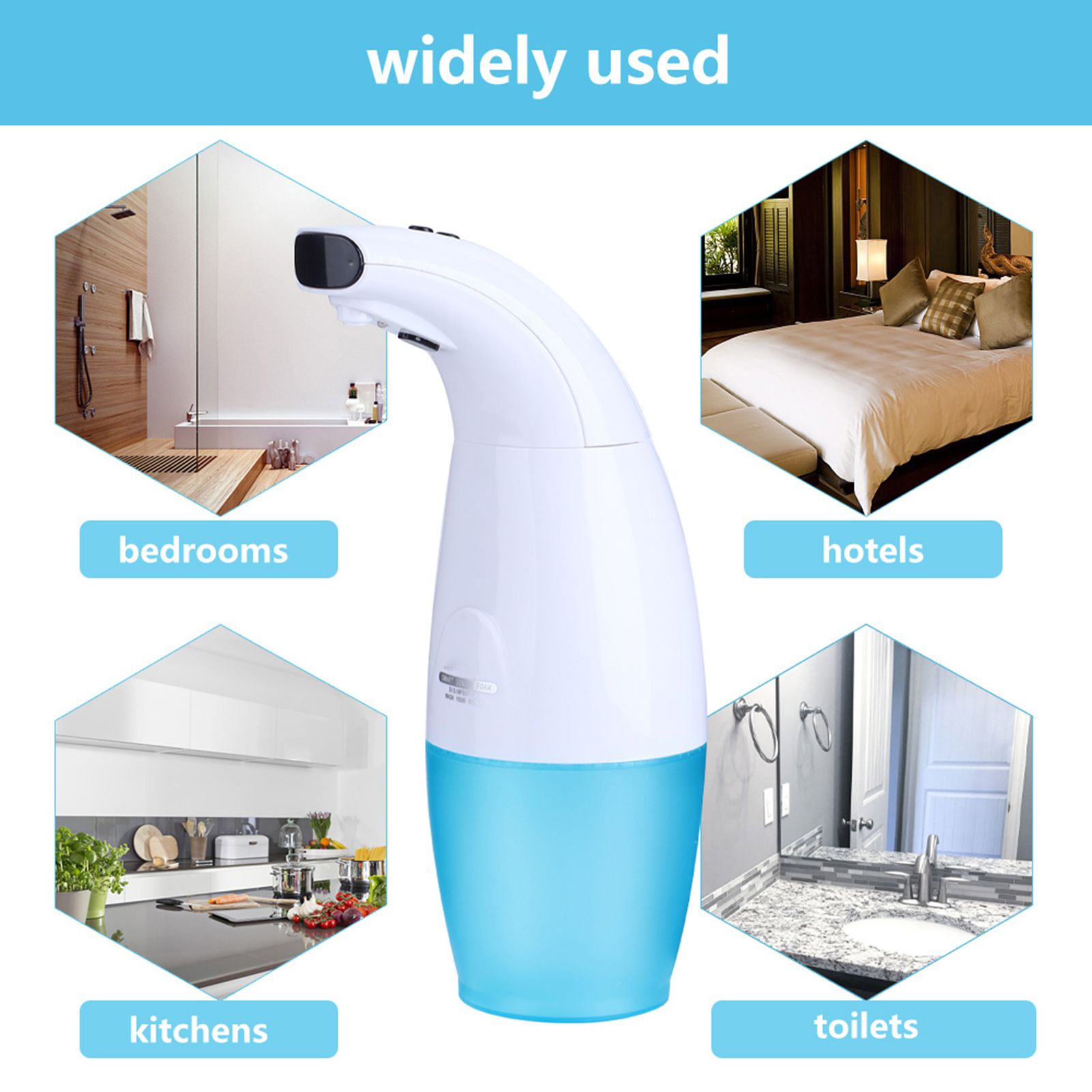 Intelligent Automatic Induction Touchless Foaming Liquid Soap Dispenser for view 9