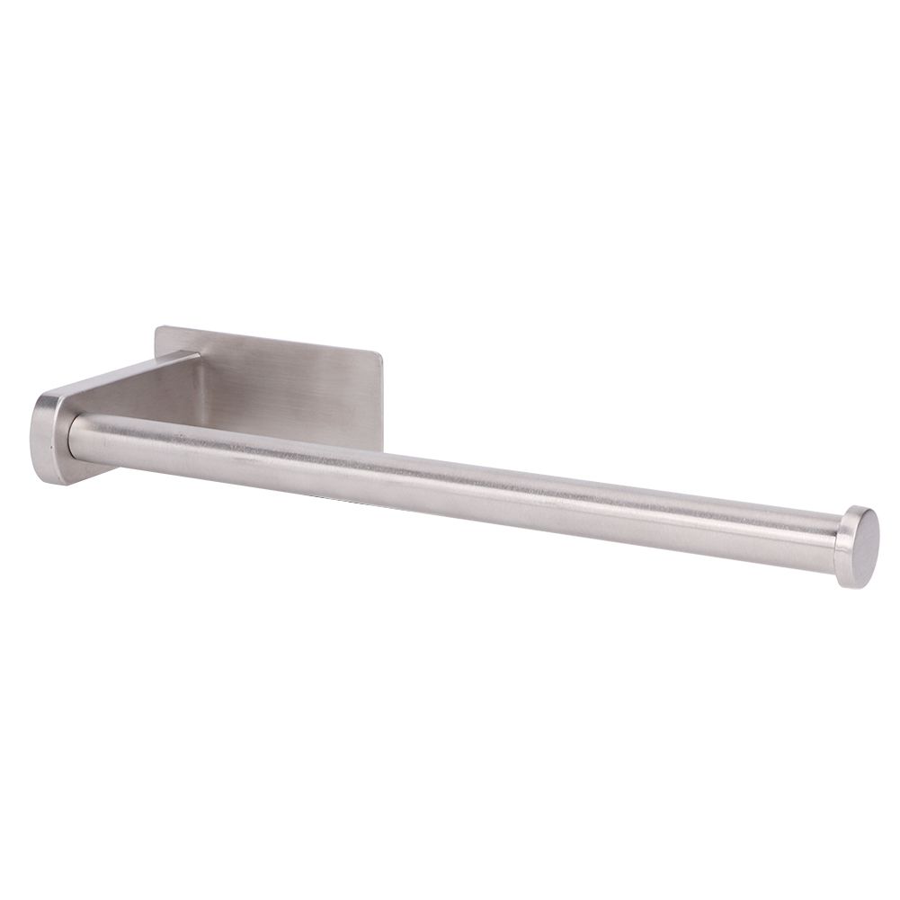 SUS304 Stainless Steel Brushed Self Adhesive Toilet Paper Holder Tissue Rack view 3