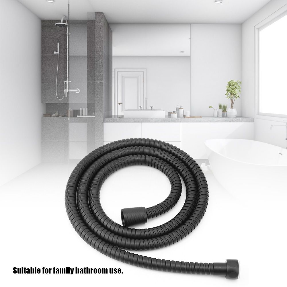 1.5m Matte Black High Pressure Stainless Steel Flexible Shower Hose Pipe view 8