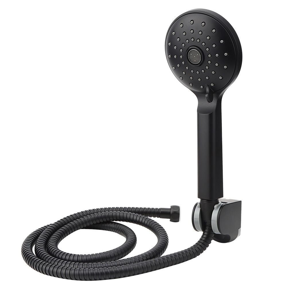 Matte Black Handheld Showerhead with Showerhead Holder Bracket Hose Bathroom Tools view 4