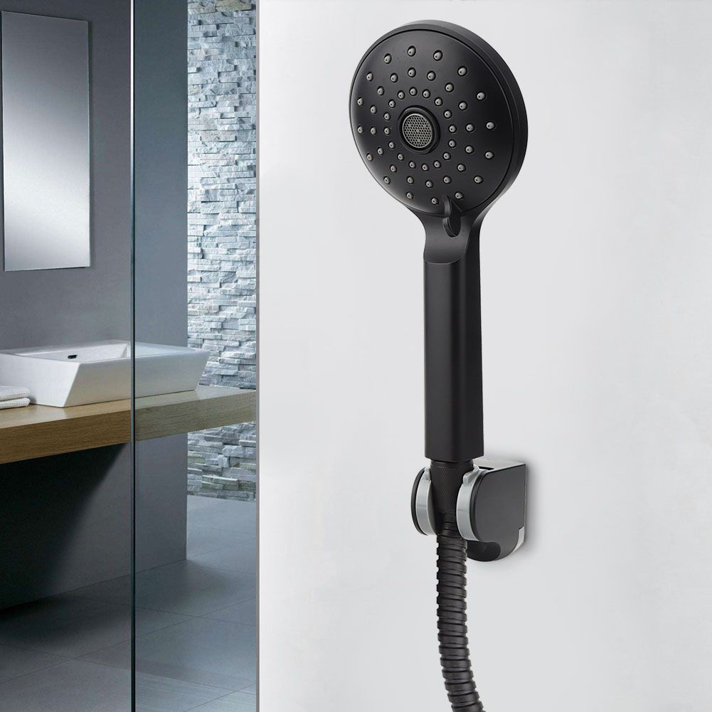 Matte Black Handheld Showerhead with Showerhead Holder Bracket Hose Bathroom Tools view 6