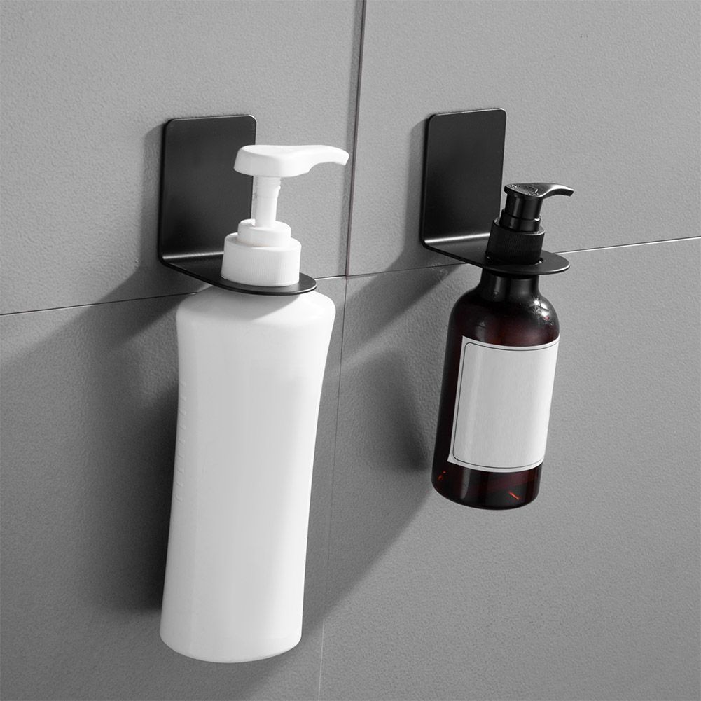 Soap Pump Bottle Dispenser Holder Stand Stainless Steel Wall Mounted Hanger view 8