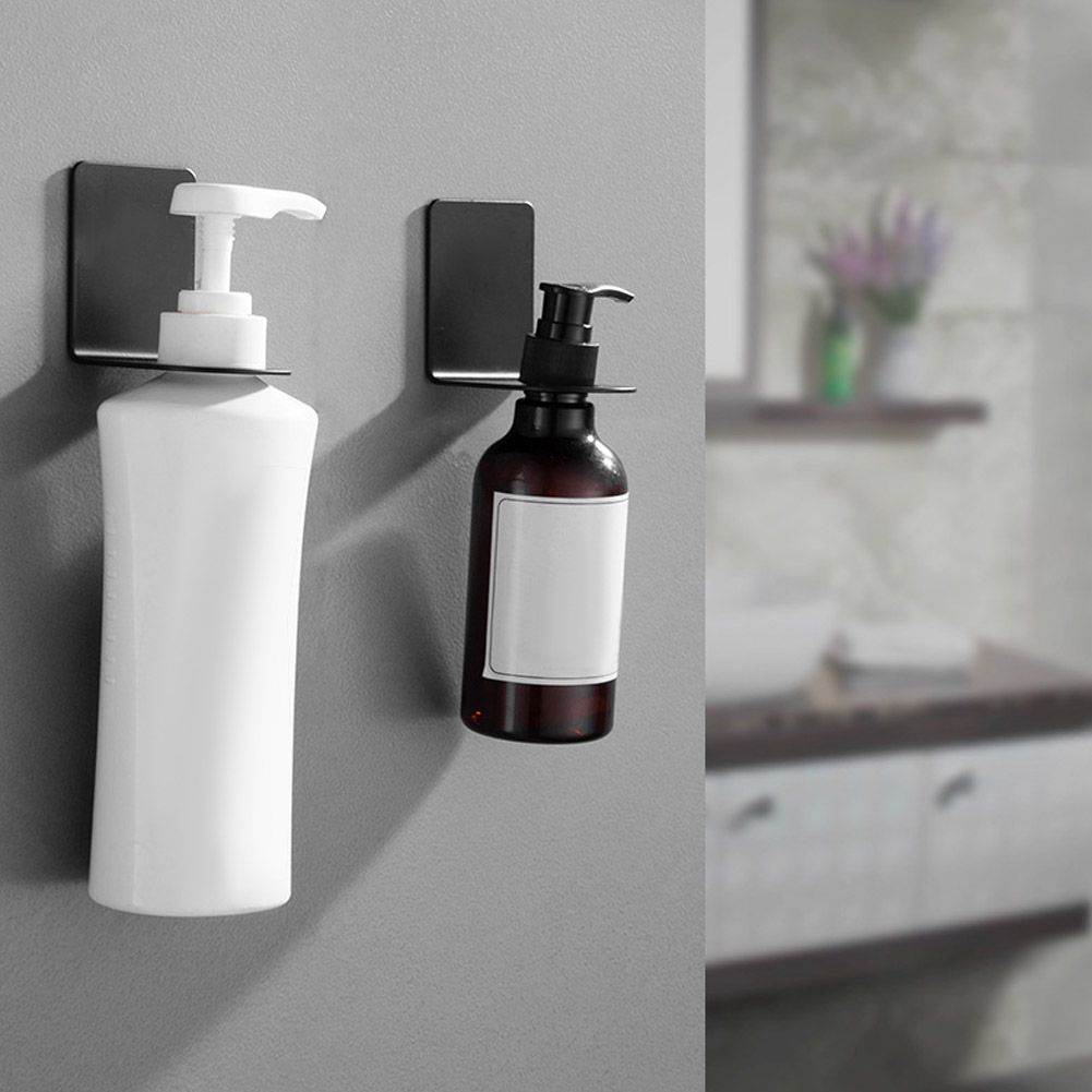 Soap Pump Bottle Dispenser Holder Stand Stainless Steel Wall Mounted Hanger view 11