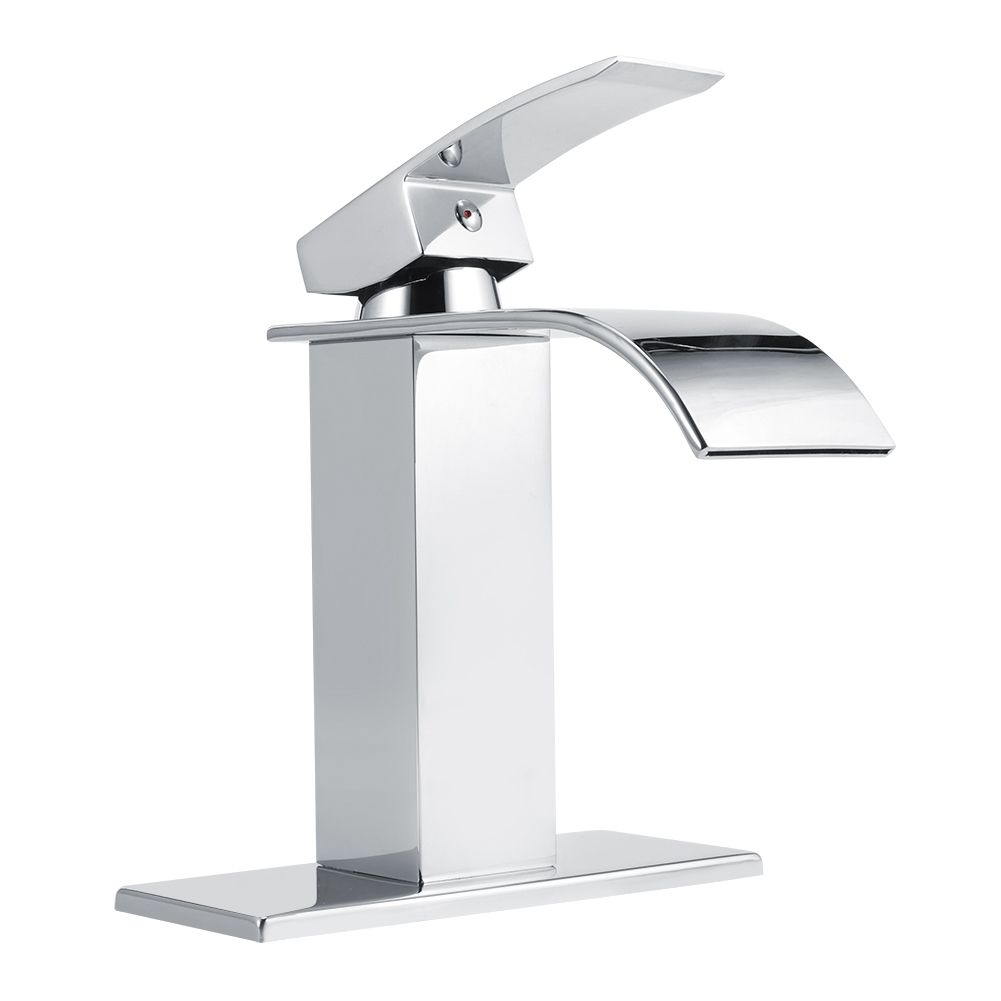 3/8 Standard Wide Spout Single Hole Brass Waterfall Hot and Cold Water Faucet view 8