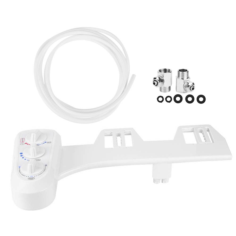 3/8 Thread Bidet Attachment Hot and Cold Water Double Nozzle Toilet Bidet view 4