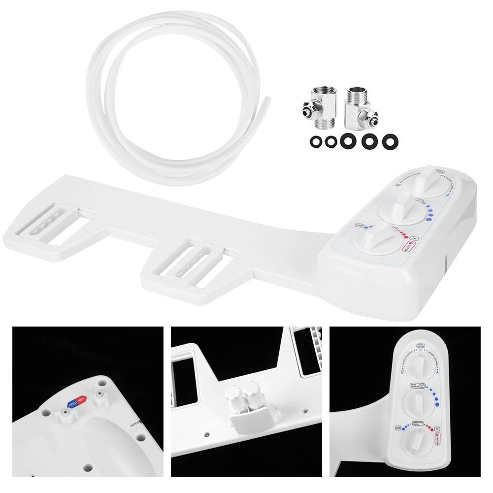 3/8 Thread Bidet Attachment Hot and Cold Water Double Nozzle Toilet Bidet view 8