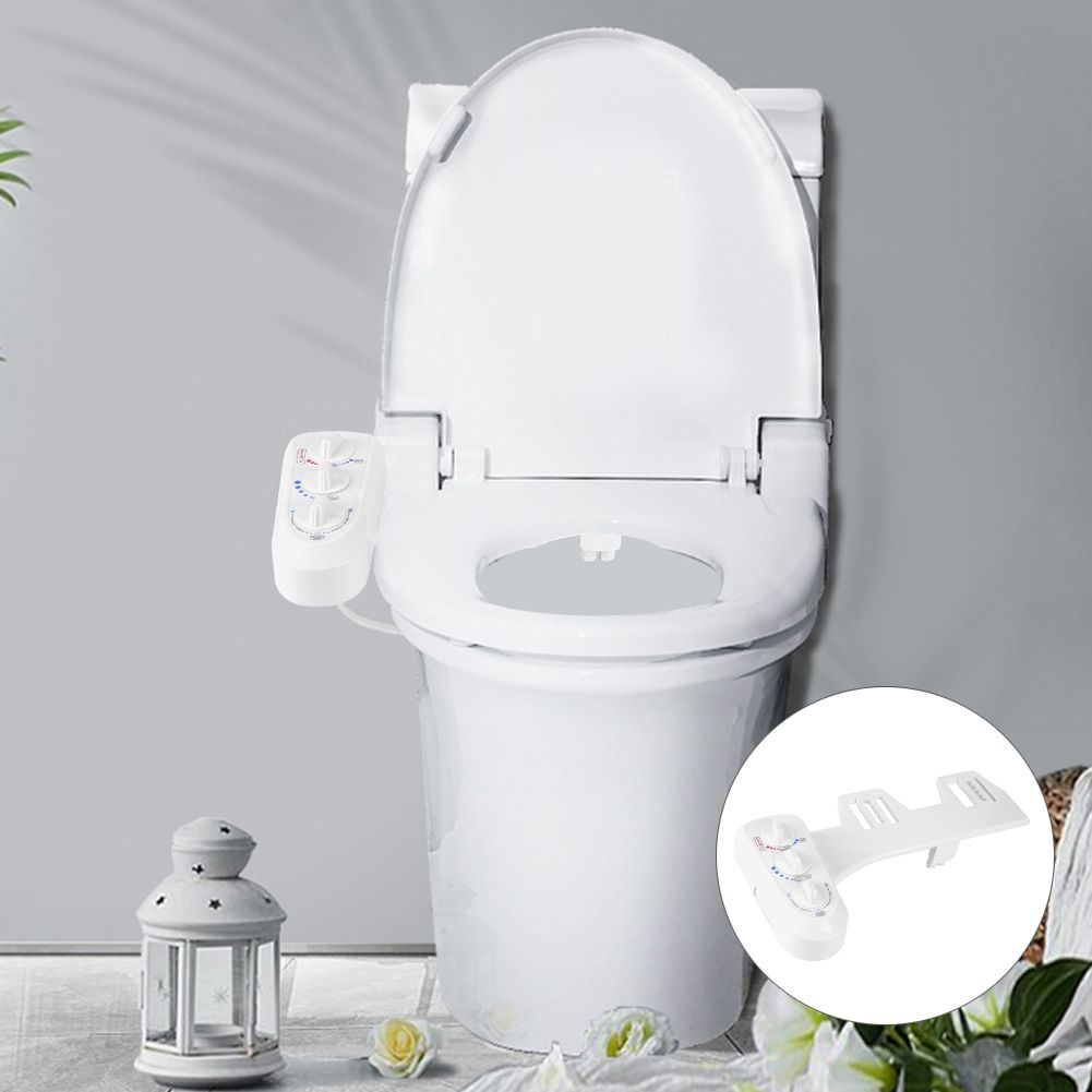 3/8 Thread Bidet Attachment Hot and Cold Water Double Nozzle Toilet Bidet view 10