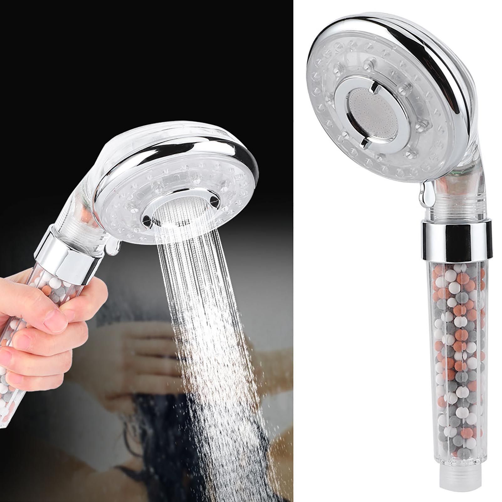 LED Negative Ion Shower Head Handheld WaterSaving Pressurized Hand Shower view 10