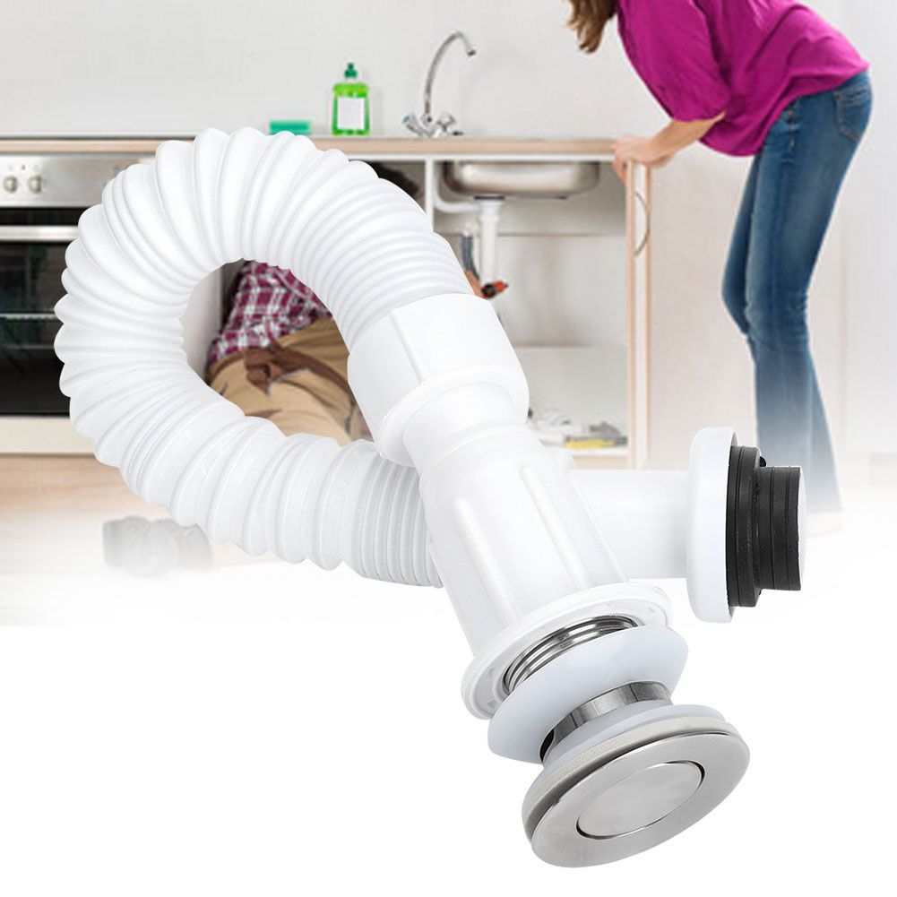 37mm Kitchen Basin Single Drain Pipe OdorProof S Bend Water DownFlow Pipe view 9