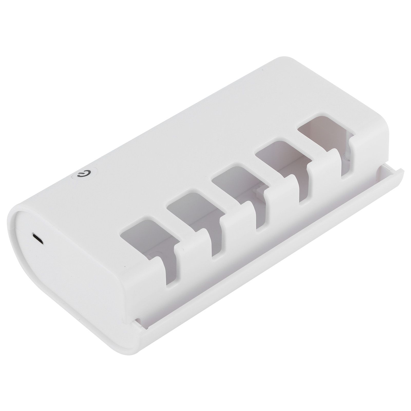White Wall Mounted Universal 5 Holes Ultraviolet Toothbrush Cleaning Rack