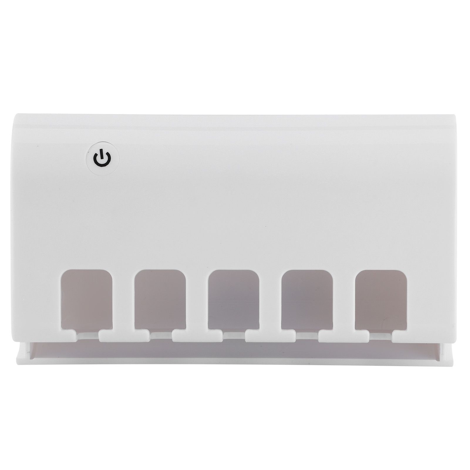 White Wall Mounted Universal 5 Holes Ultraviolet Toothbrush Cleaning Rack view 3