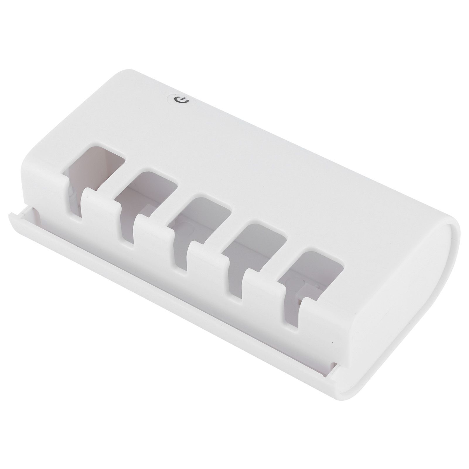 White Wall Mounted Universal 5 Holes Ultraviolet Toothbrush Cleaning Rack view 4