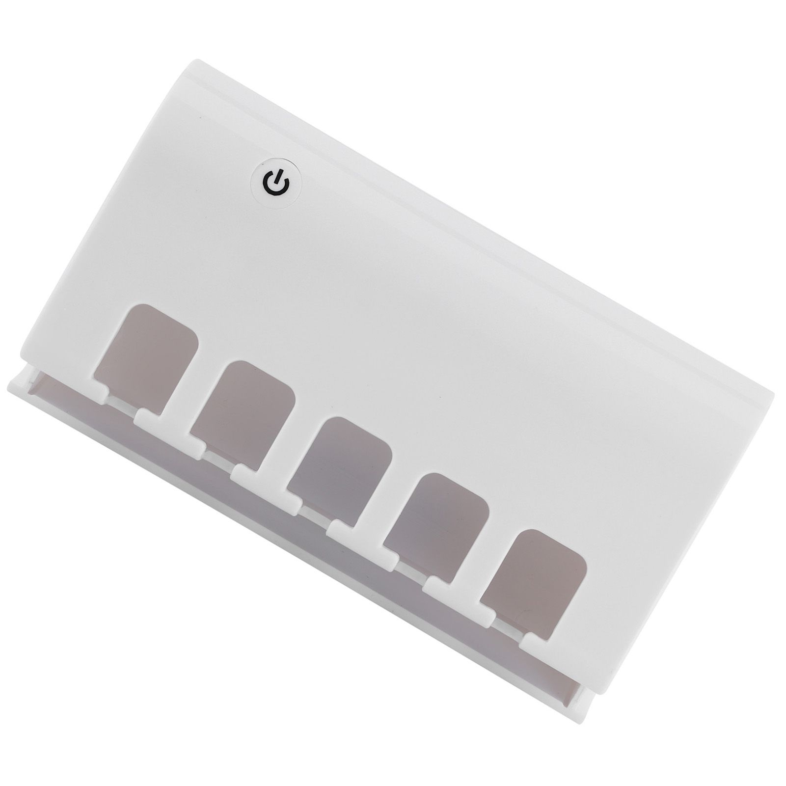 White Wall Mounted Universal 5 Holes Ultraviolet Toothbrush Cleaning Rack view 7