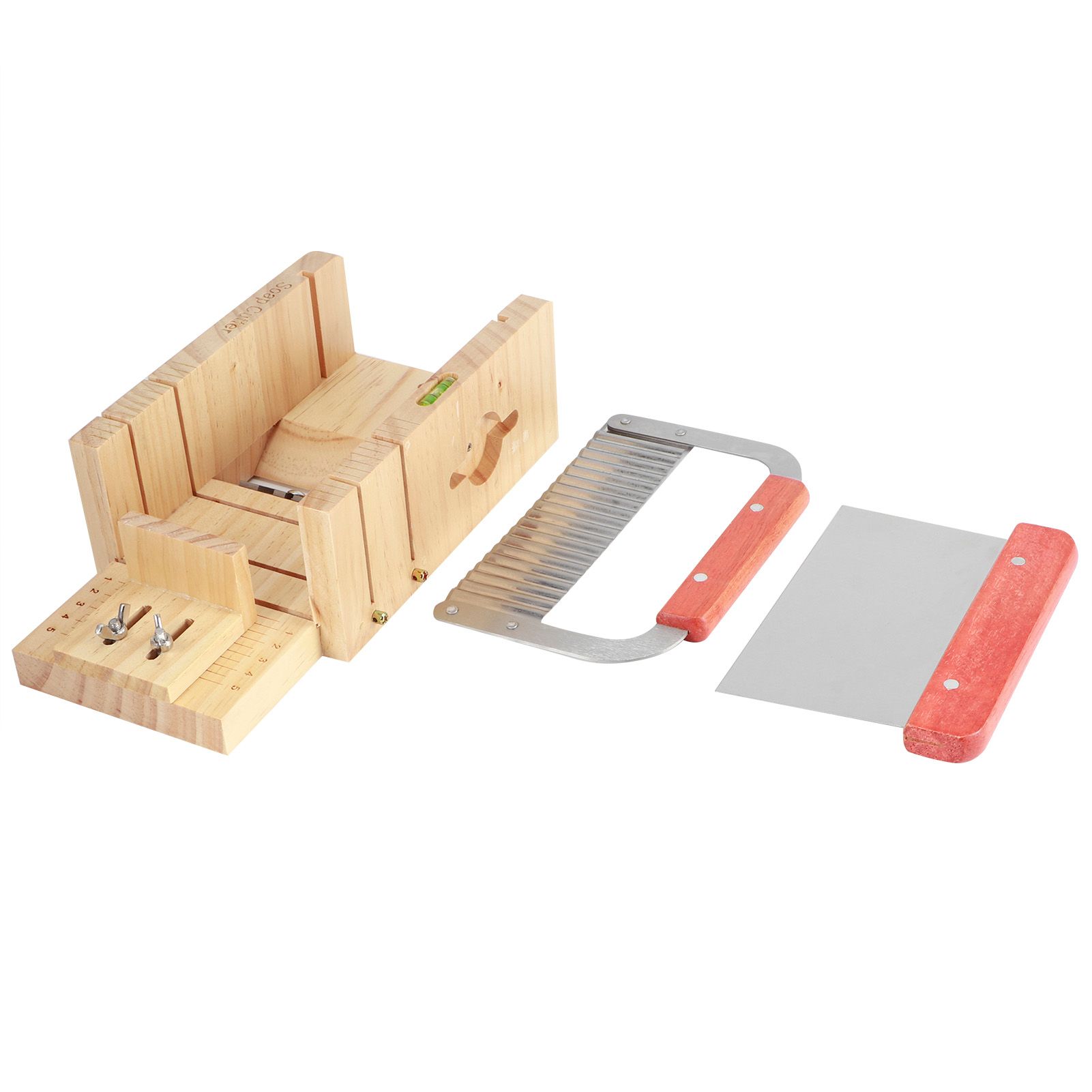 MultiFunction Adjustable Wood Soap Cutting Box HandMade Bread Cutter Mold for view 2