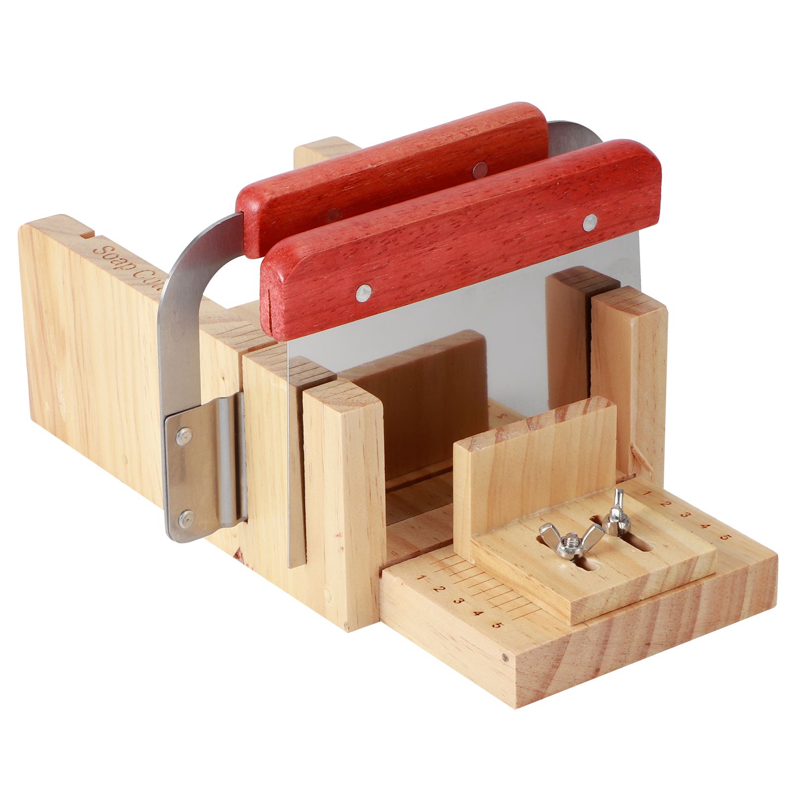 MultiFunction Adjustable Wood Soap Cutting Box HandMade Bread Cutter Mold for view 6