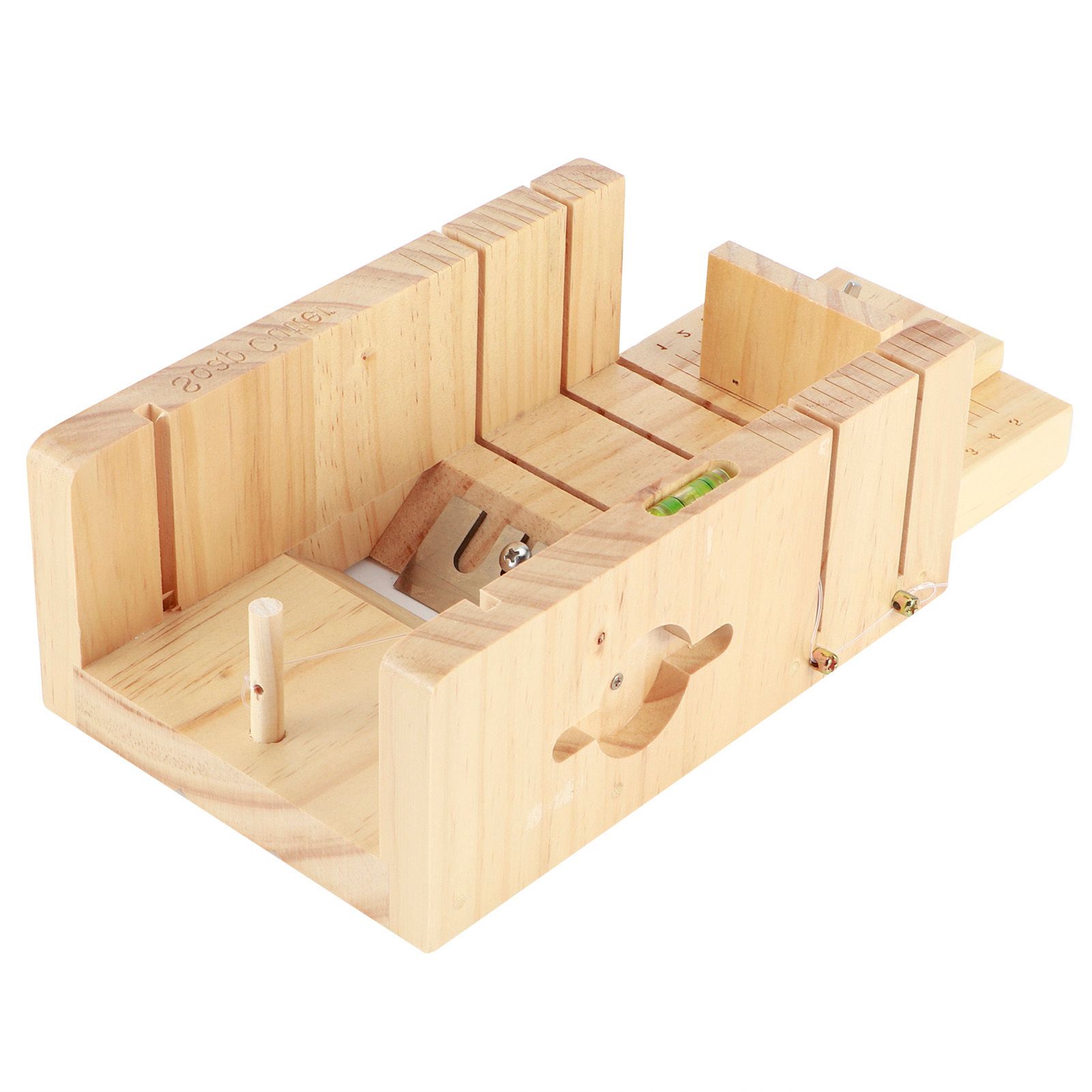 MultiFunction Adjustable Wood Soap Cutting Box HandMade Bread Cutter Mold for view 7
