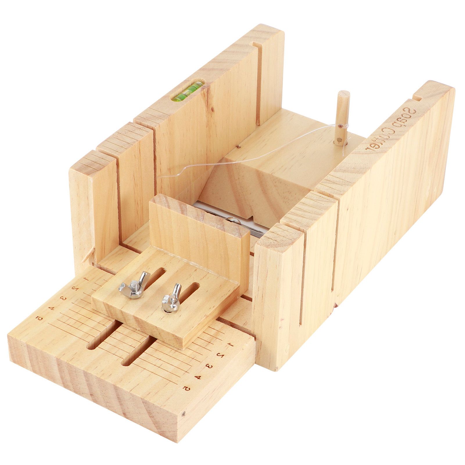 MultiFunction Adjustable Wood Soap Cutting Box HandMade Bread Cutter Mold for view 8