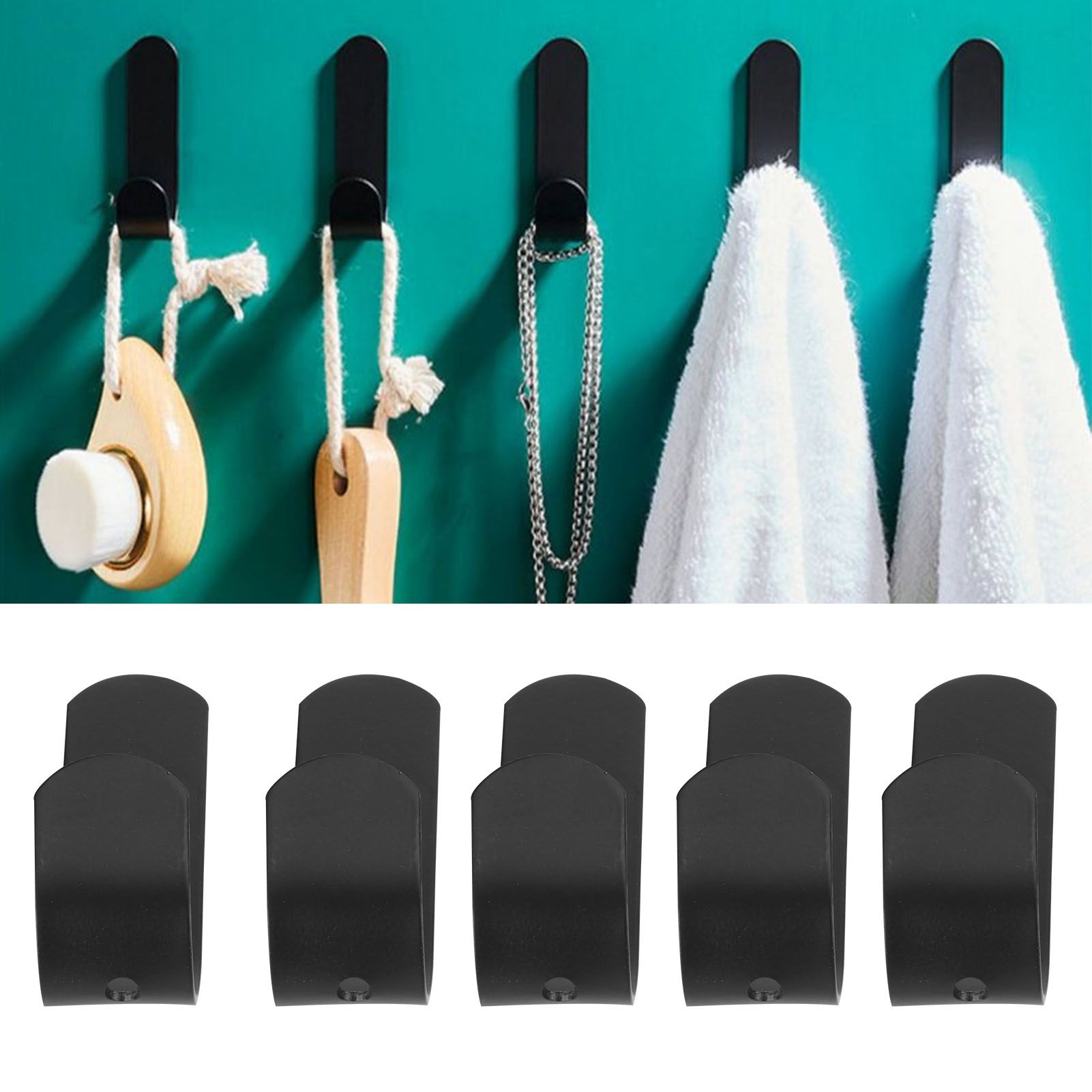 5pcs Clothes Hook Single Stainless Steel Bathroom Towel Door Spray Paint view 10