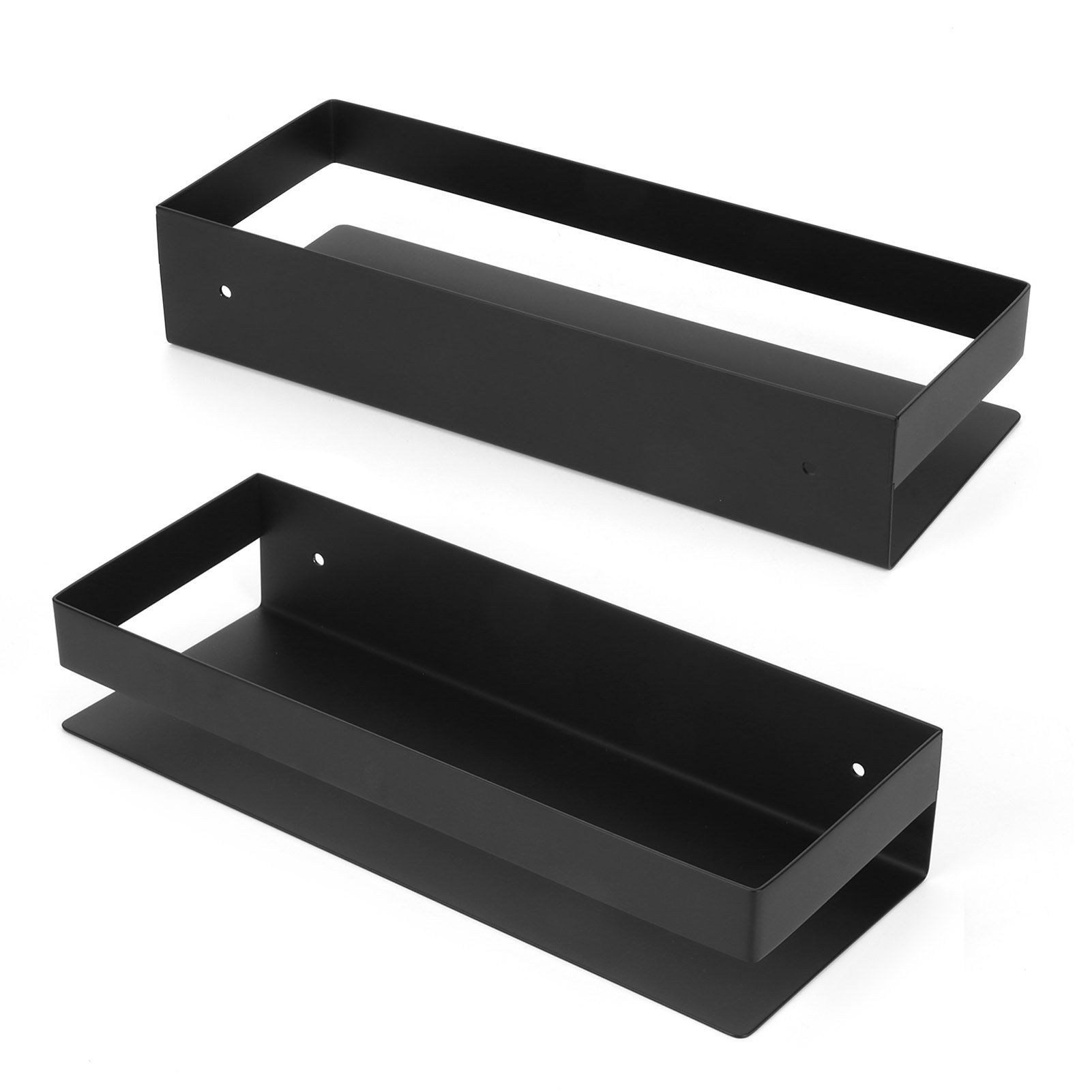 30cm Matt Black Shelf Stainless Steel Bathroom Shelf Kitchen Storage Rack for view 5