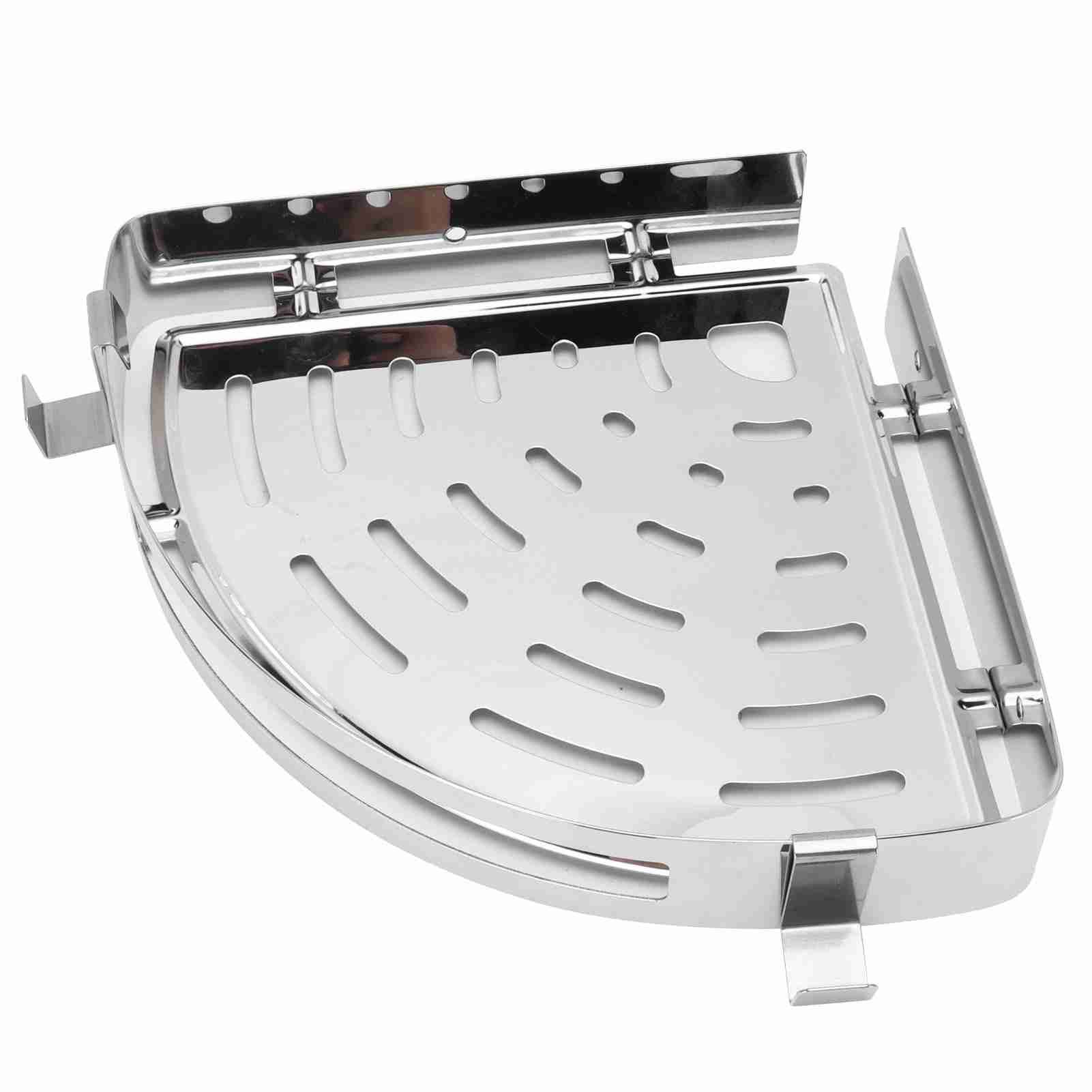Corner Shelf 304 Stainless Steel Shower Organizer Wall Mounted Rack Bathroom view 7