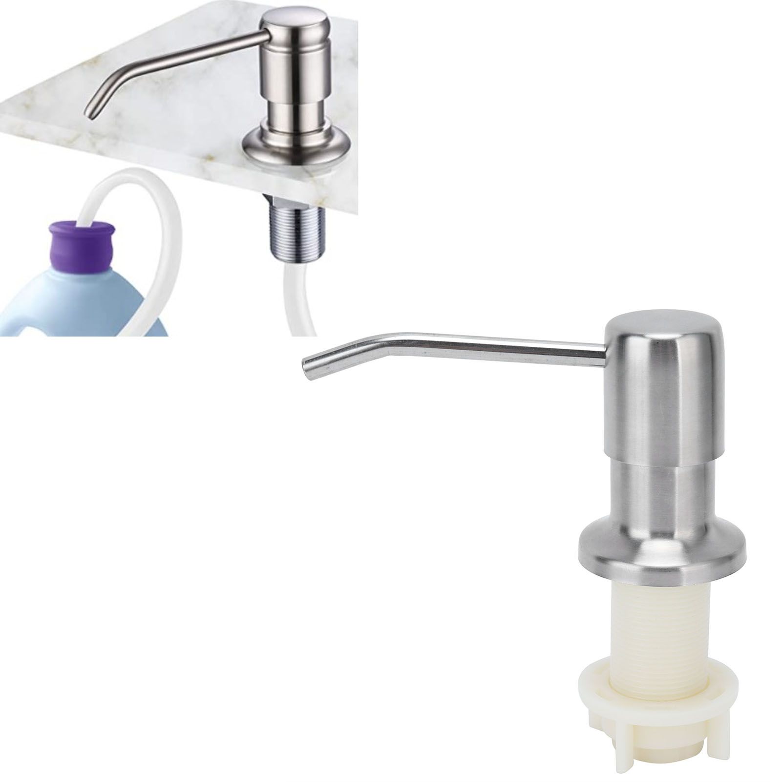 Soap Pump Head Kit 304 Stainless Steel Kitchen Sink BuiltIn Liquid Dispenser view 12