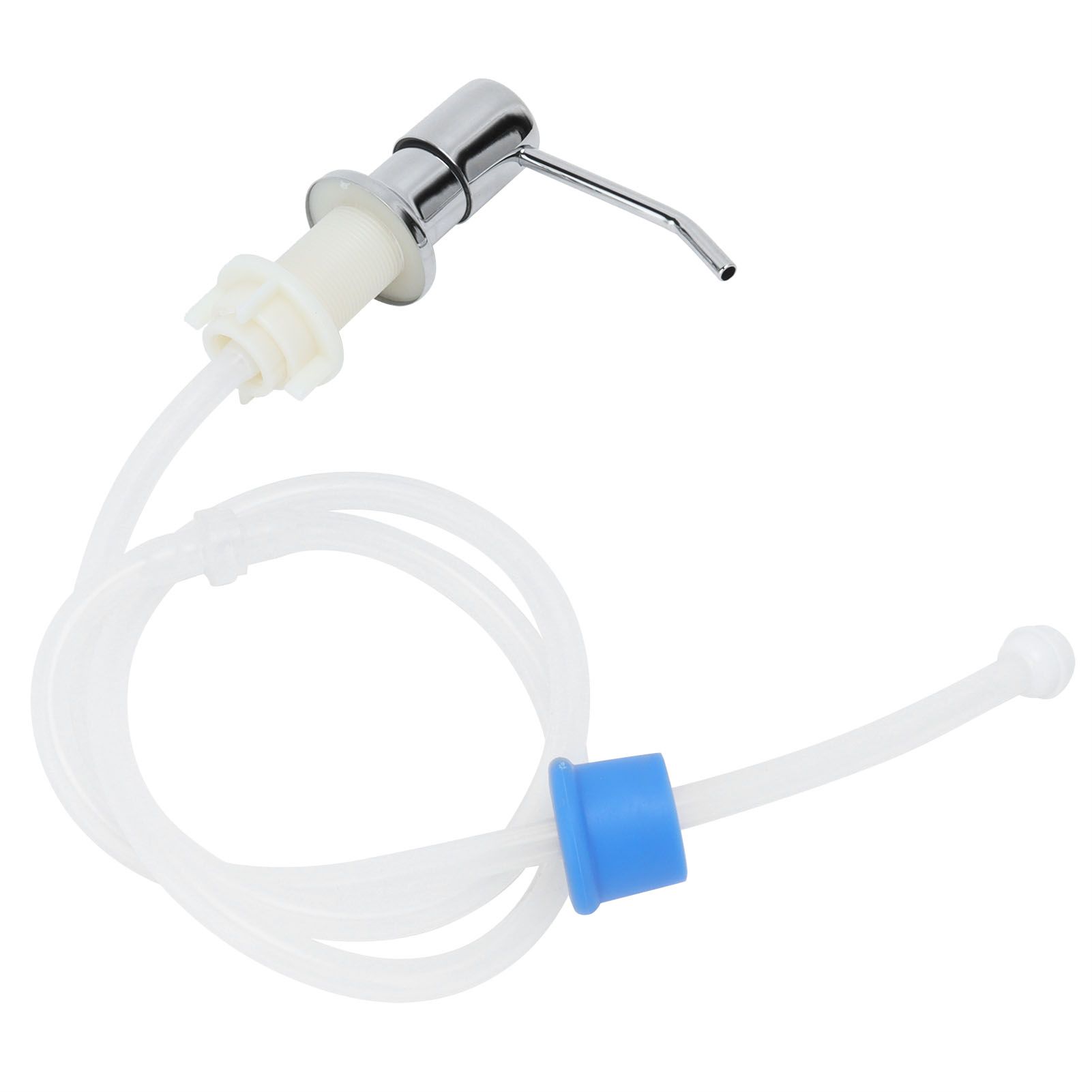 Sink Soap Pump Kit 304 Stainless Steel Soap Dispenser Head Silicone Tube for