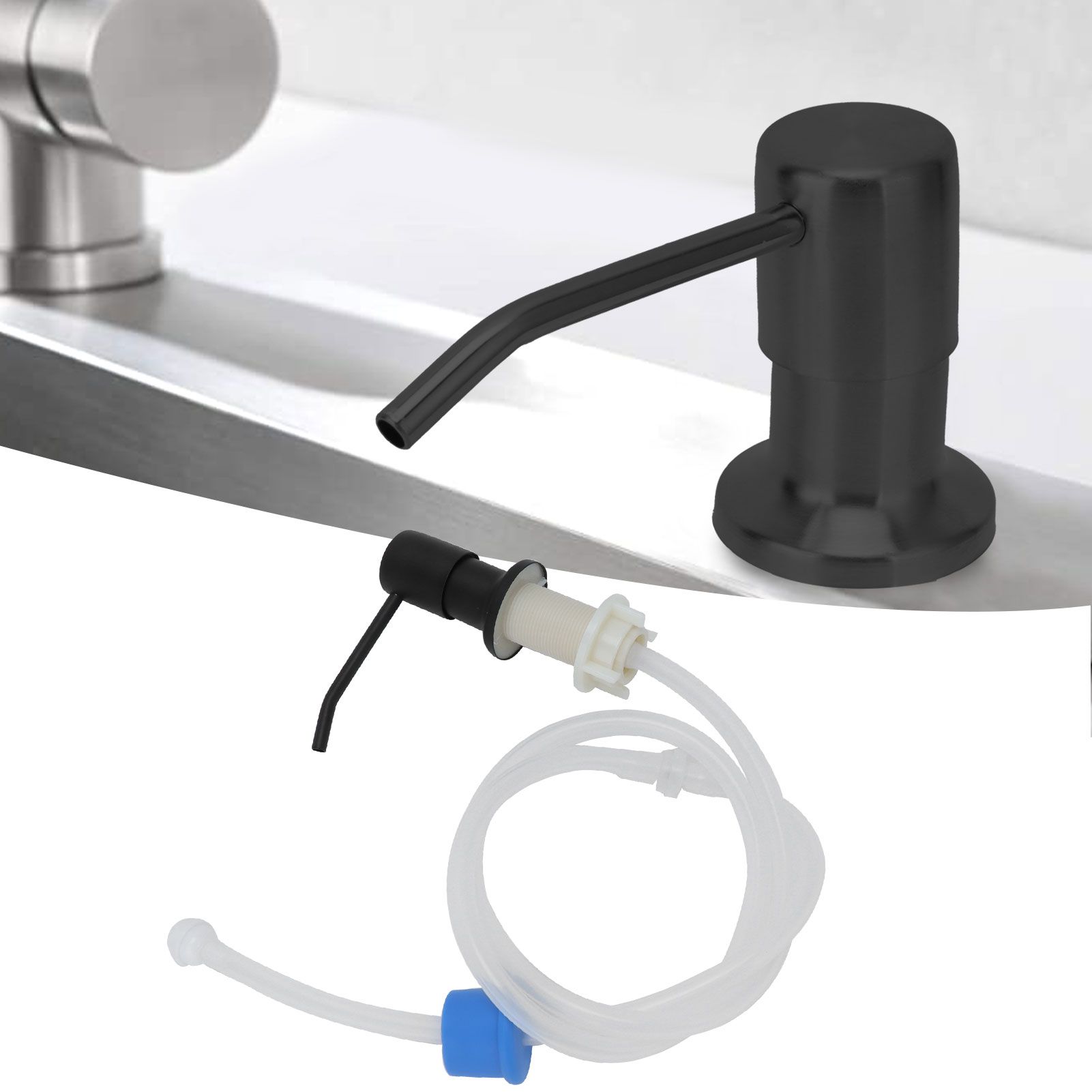 Kitchen Sink Soap Dispenser Kit Built in Soap Pump Head Replacement with view 11