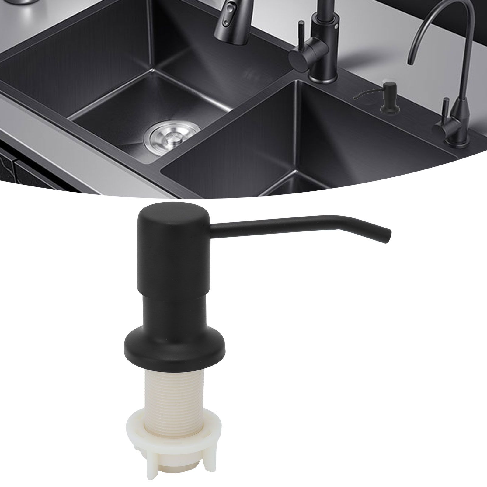 Kitchen Sink Soap Dispenser Kit Built in Soap Pump Head Replacement with view 12